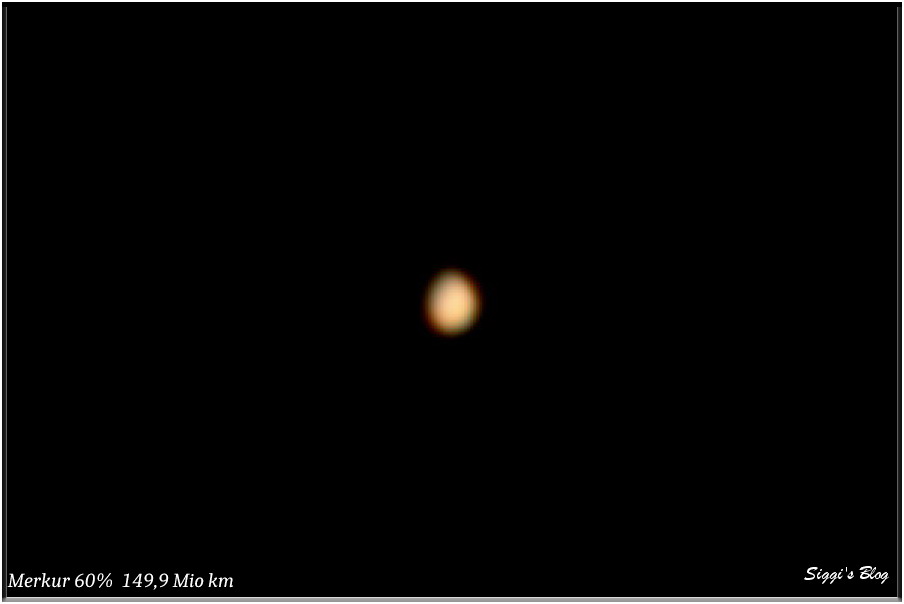 200208 Merkur 60% Beleuchtet 6,7 arcsec 200208 Merkur 60% Beleuchtet 6,7 arcsec