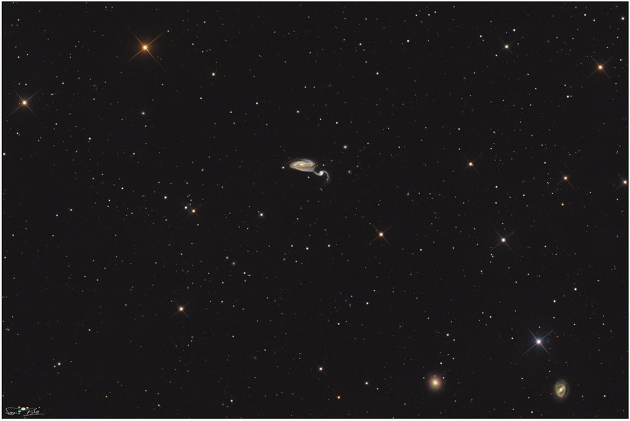 20512 ARP84 / NGC5394&5 Graureiher Galaxie