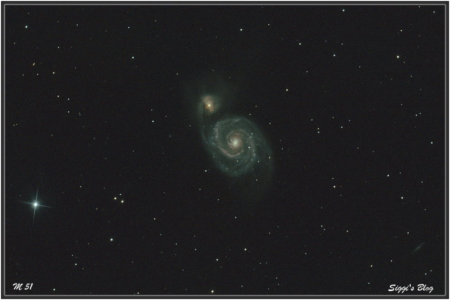 150219 M51 (NGC 5194/5195)  Strudelgalaxie / Whirlpool-Galaxie