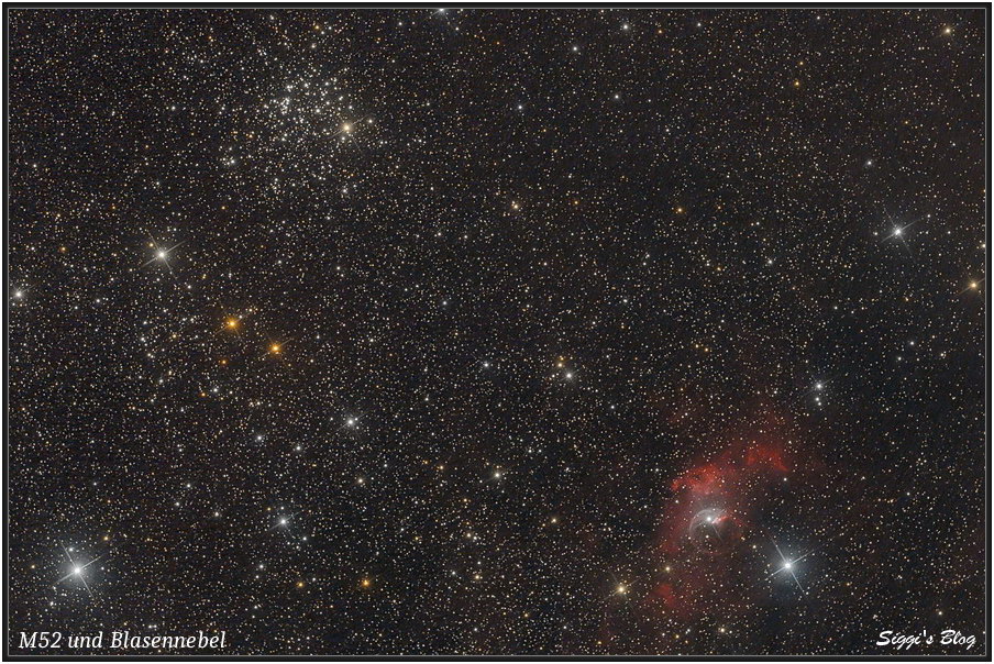 160828 Blasennebel NGC7635 & M52 160828 Blasennebel NGC7635 & M52