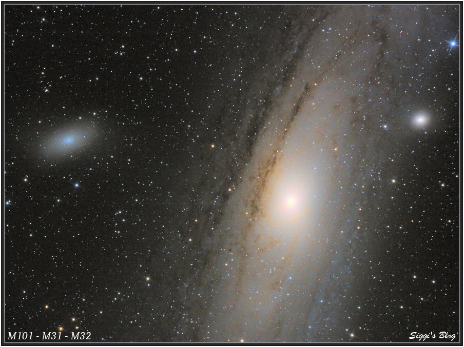 160831 Andromeda Galaaxie M31 (mit M110 und M32) 160831 Andromeda Galaaxie M31 (mit M110 und M32)