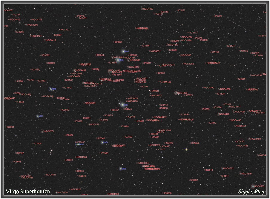 170421 Virgo Haufen umd M87 (Virgo Galaxie)