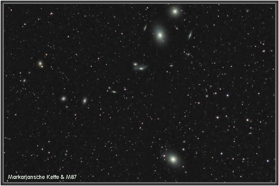 170421 Markarjansche Kette mit M87 (Virgo Galaxie / Smoking Gun Galaxie / Vigrgo A 170421 Markarjansche Kette mit M87 (Virgo Galaxie / Smoking Gun Galaxie / Vigrgo A
