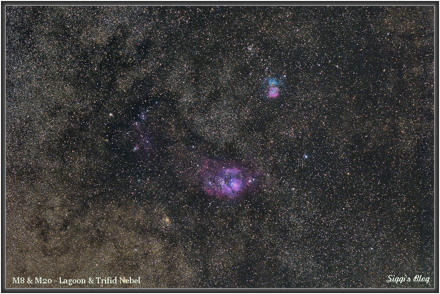 170818 M8/M20 Lagunen und Trifidnebel 170818 M8/M20 Lagunen und Trifidnebel