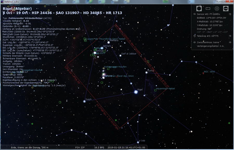 Stellarium - Orion mit 75mm Stellarium - Orion mit 75mm