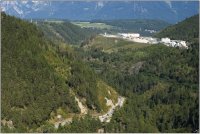 Brennerbundesstraße und Baustelle Brenner Basis Tunnel