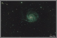 150813 M101 / NGC 5457  Feuerradgalaxie / Pinwheel-Galaxie