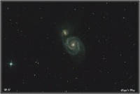 150219 M51 (NGC 5194/5195)  Strudelgalaxie / Whirlpool-Galaxie