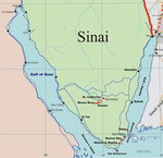 &Uuml;bersichtskarte - Map of Sinai / Egypt